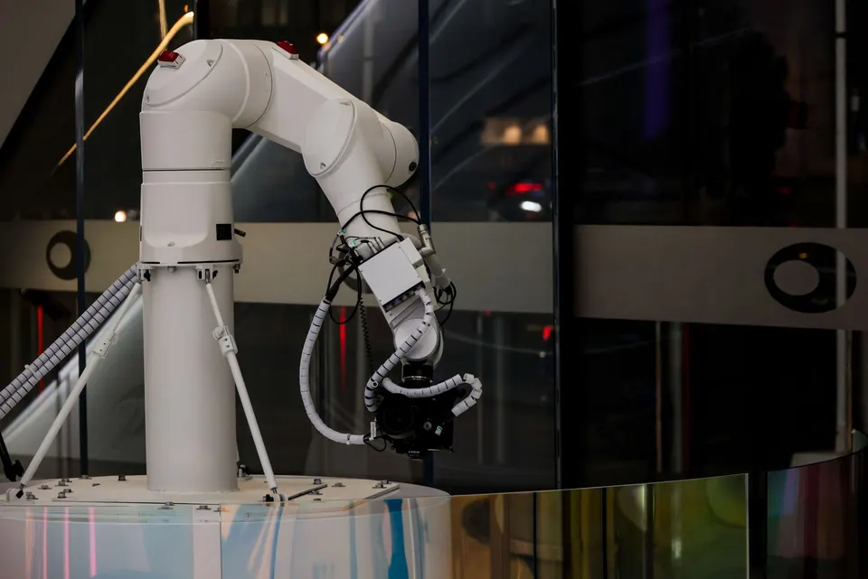 Robotic arm in an industrial setting